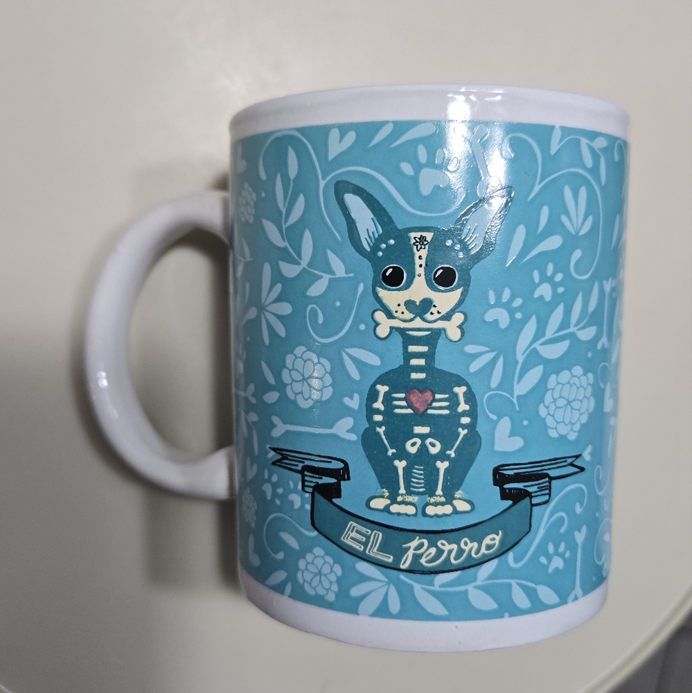 El Perro Dia De Los Muertos Coffee Mug  El Perro Dog day of the dead